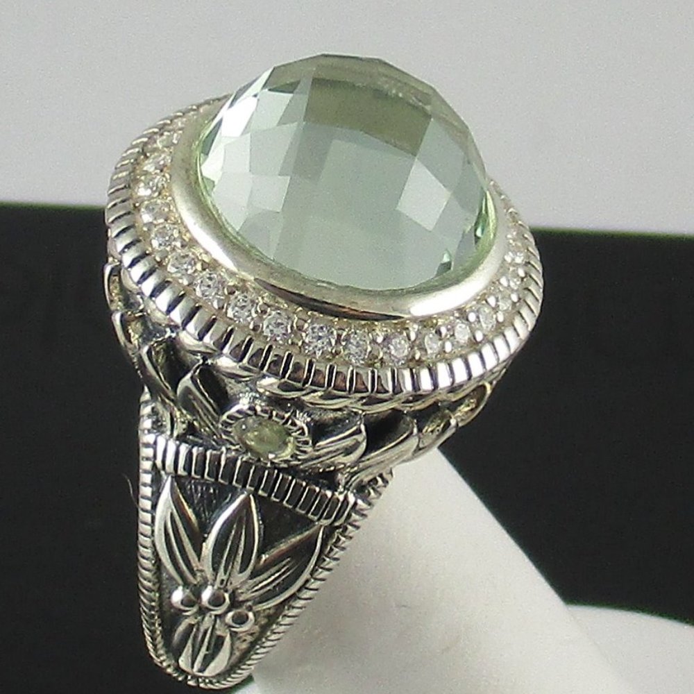 Seidengang Mint Quartz & Diamonique Ring